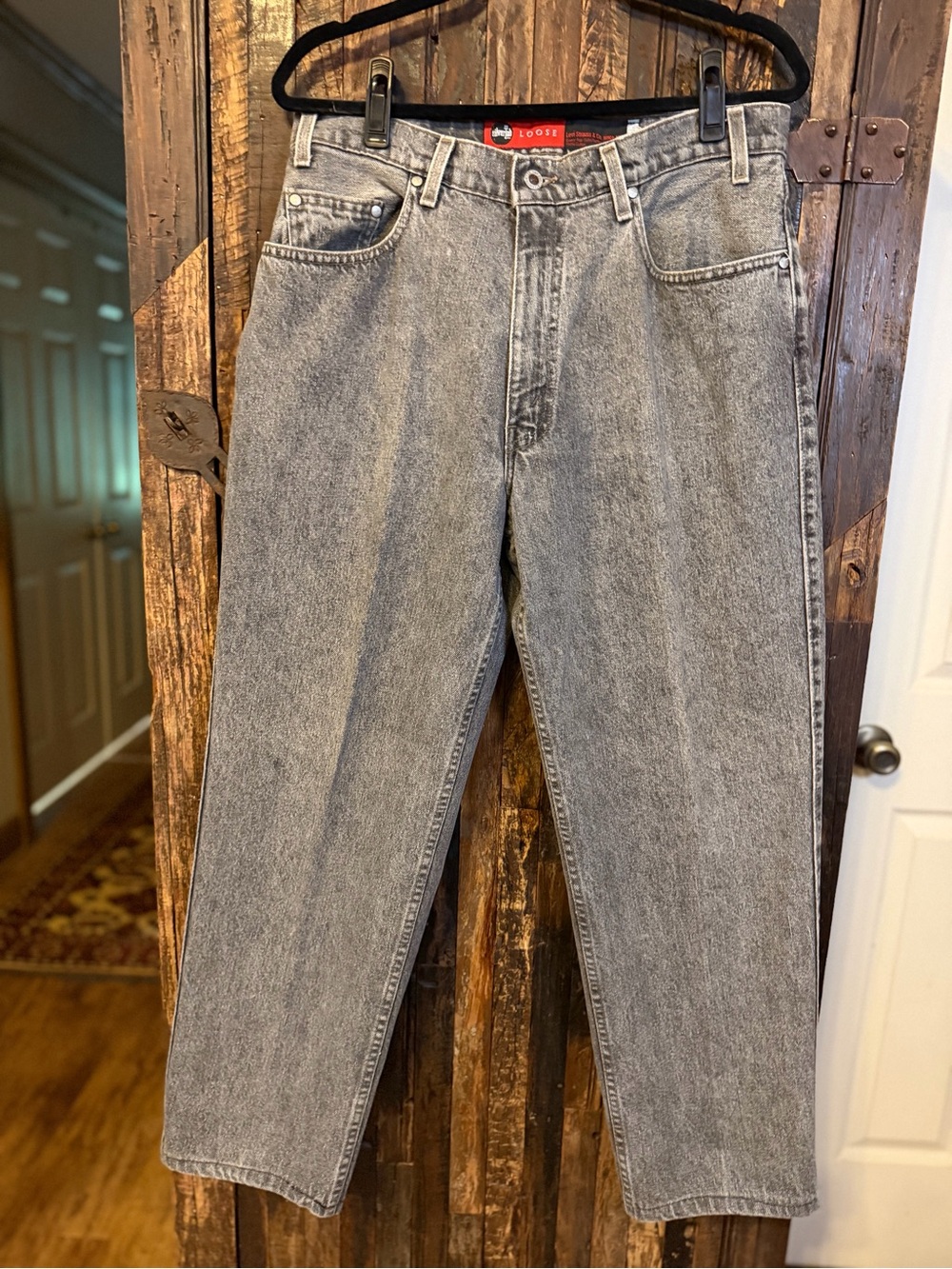 Vintage 90s Levi’s SilverTab Loose Jeans Mens 34x30 Black Gray Made USA Baggy
